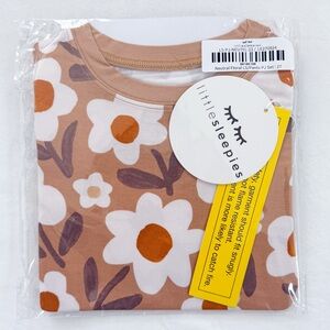 Little Sleepies Daisy Daydream Neutral Floral Two Piece Pajama Set 2T NWT NIB
